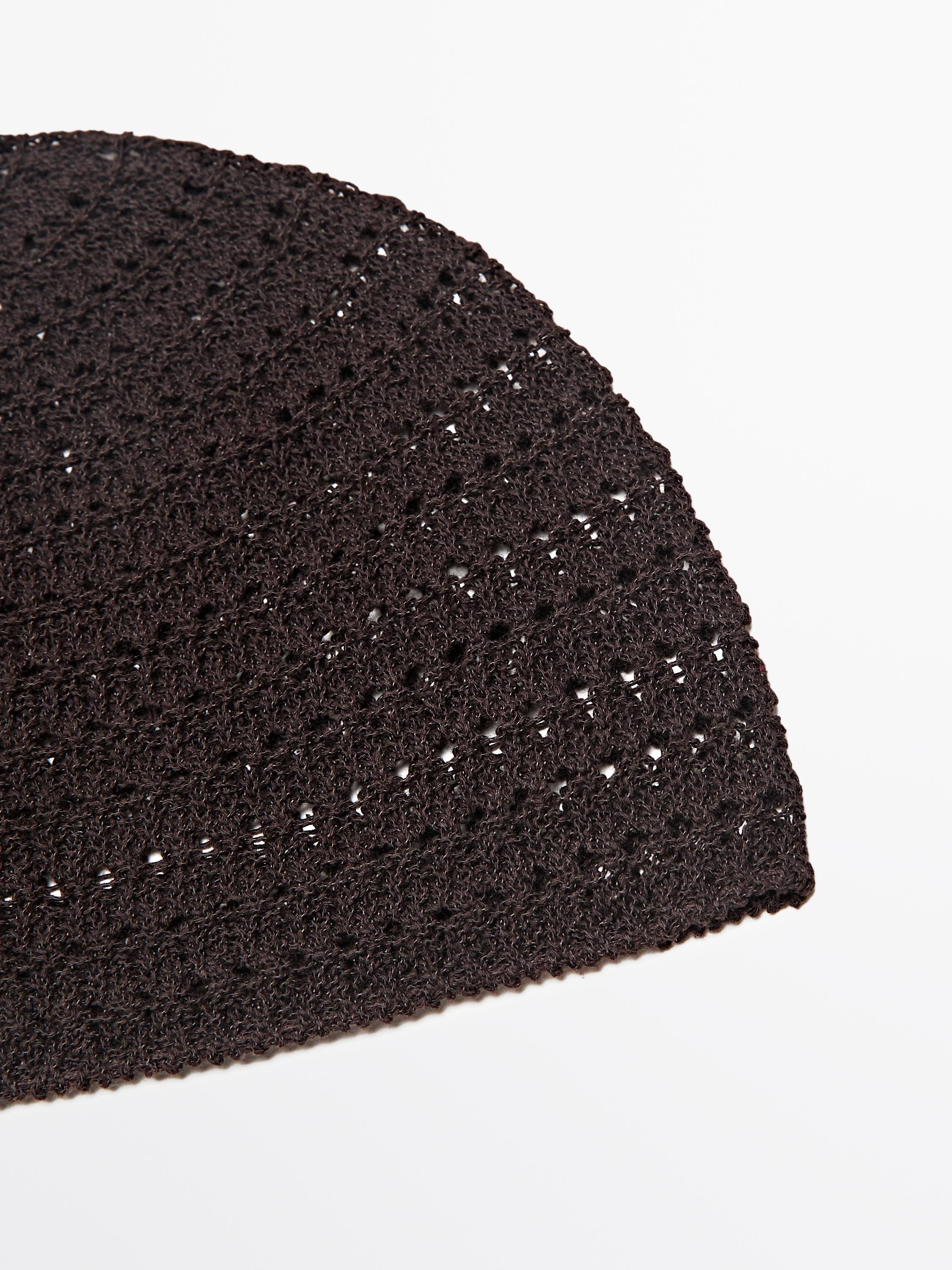 Bonnet crochet coton mélangé